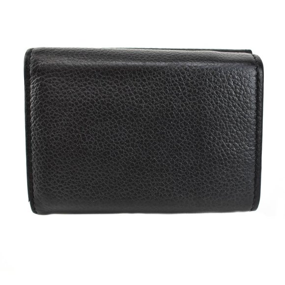 SAINT LAURENT Black Leather & Logo Small Wallet mn - Picture 3 of 9